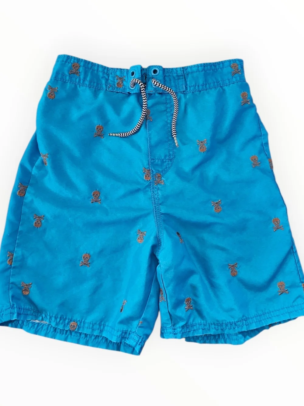 Kids Blue Skull Swim Shorts